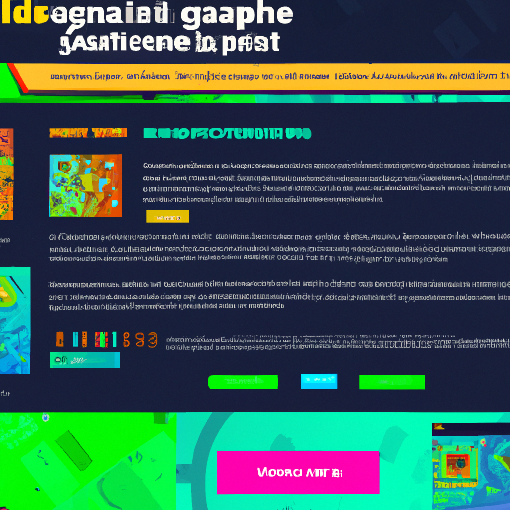 Gallery mosaic of indie game screenshots with neon palette